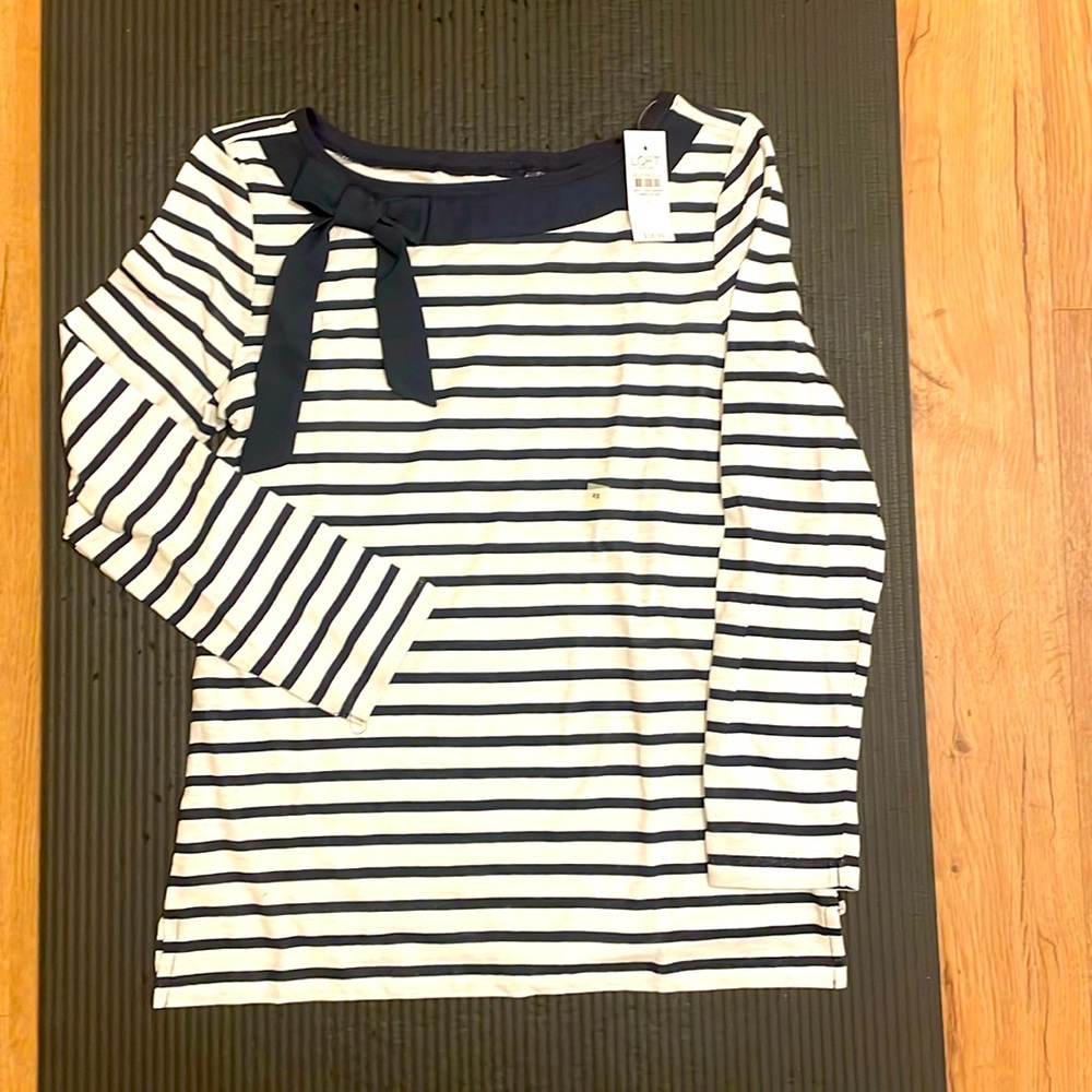 NWT LOFT striped sailor top with bow